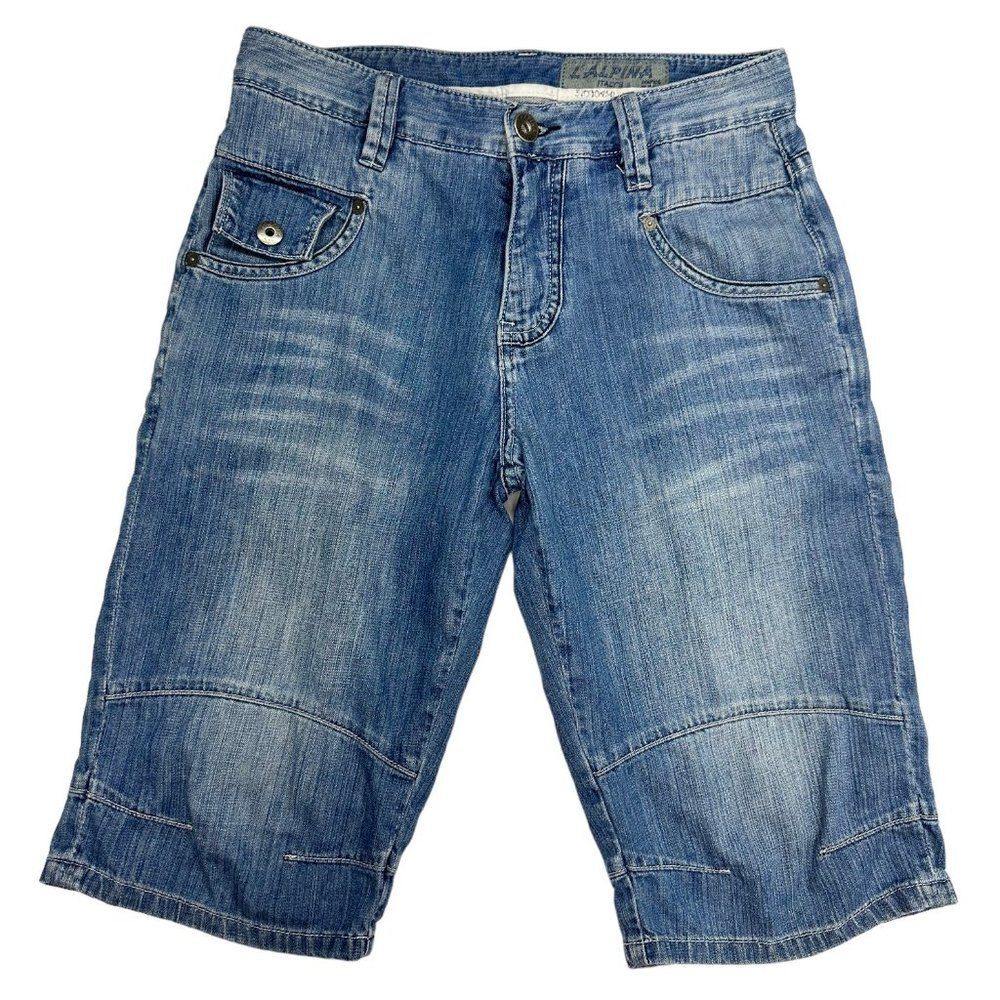 Lalpina Jeans Moto Style Denim Shorts (30)